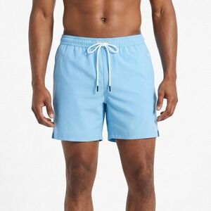 NWT Surf Cuz Swim Trunks Blue Board Shorts Drawstring Lined Beach Size XL